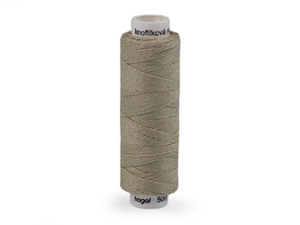 Nitě lněné knoflíkové 50 m - 10 ks - 782 zelenošedá sv.