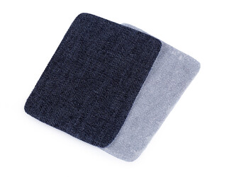 Nažehlovací záplaty riflové 5,3x7,9 cm - 10 ks - 3 modrá tmavá