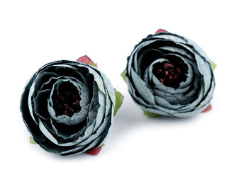 Umělý květ pryskyřník Ø4 cm - 10 ks - 10 tyrkys