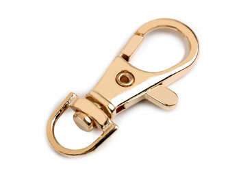 Kovová karabina s obrtlíkem průvlek 10 mm - 20 ks - 7 růžové zlato