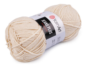Pletací příze Gina / Jeans Plus 100 g - 1 ks - 24 (05) ecru