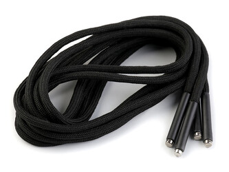 Oděvní šňůra s koncovkami do kapucí délka 140 cm - 100 ks - 1 černá