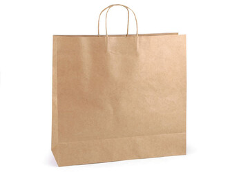 Papírová taška 40x43 cm - 5 ks - hnědá přírodní