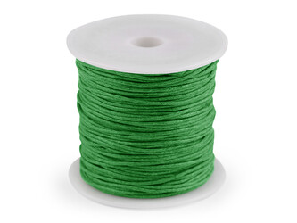 Šňůra bavlněná Ø1 mm voskovaná - 1 ks - 54 zelená irská