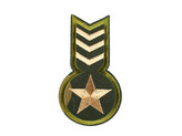 Nažehlovačka army - 10 ks - 3 zelená khaki stř.