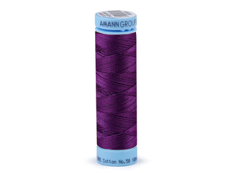 Bavlněné nitě 100 m Etiketní č.50 Triana Amann - 5 ks - 0046 Plum