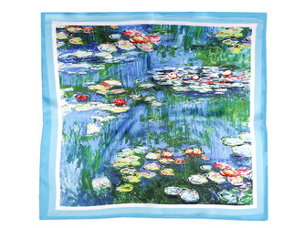 Saténový šátek 50x50 cm - 1 ks - 3 modrozelená