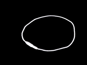 Šňůrka na visačku PES s pojistkou - 100 ks - 8 bílá sněžná