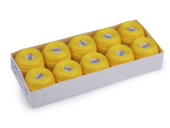 Příze Kordonet 10; 15; 30; 50; 60; 80 - 10 ks - 1654 žlutá