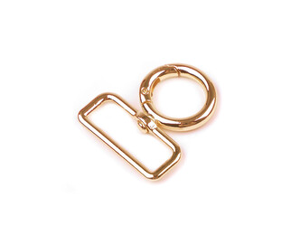 Kovová karabina s obrtlíkem průvlek 32 mm - 10 ks - 2 zlatá klasik