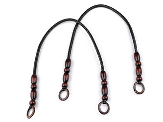 Proplétaná ucha na tašky délka 70-78 cm - 2 ks - 3/70-78 černá