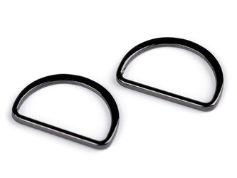 Polokroužek na textilní pásky šíře 30 mm plochý - 100 ks - 2 nikl černý