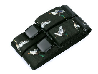 Šle myslivecké šíře 4 cm délka 120 cm - 1 ks - 2 zelená tmavá kachny