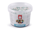 Mozaikové kamínky skleněné 1 kg - 1 ks - 4 (10x10 mm) zelená tm.