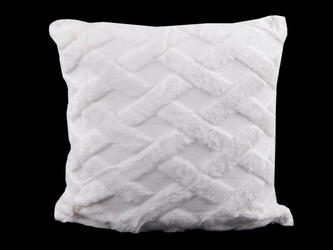 Povlak na polštář plyšový 45x45 cm - 2 ks - 1 bílá bílá