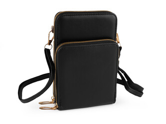 Peněženka s kapsou na mobil přes rameno crossbody 11,5x18 cm - 1 ks - 5 černá