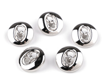 Kovový knoflík velikost 28"; 36" - 5 ks - 3 (36") nikl