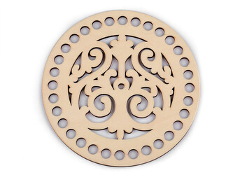 Víko na pletení / háčkování mandala Ø15 cm - 1 ks - 5 přírodní sv.