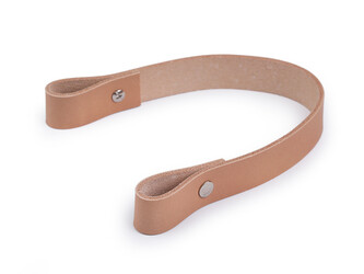Kožené ucho na tašku / kabelku šíře 2 cm délka 30 cm - 4 ks - 1 přírodní stř.