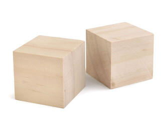 Dřevěná kostka - polotovar k dotvoření 4x4 cm - 10 ks - přírodní