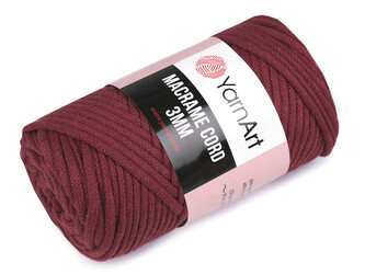Pletací příze Macrame Cord 250 g - 1 ks - 14 (781) bordó