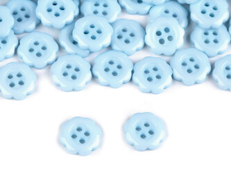 Knoflík květ velikost 20" - 100 ks - 10 modrá pomněnková