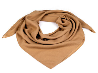 Šátek jednobarevný 90x90 cm - 1 ks - 8 béžová velbloudí