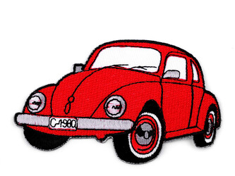 Nažehlovačka auto, traktor, loď - 1 ks - 42 červená auto