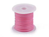 Šňůrka hlazená, lesklá Ø1 mm - 25 ks - 3 růžová střední