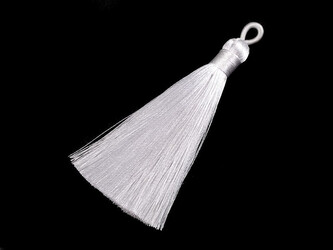 Střapec délka 80 mm - 10 ks - 11 bílá