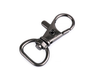 Kovová karabina s obrtlíkem průvlek 12 mm - 20 ks - 3 nikl černý