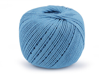 Bavlněná příze macrame Ø2 mm rozčesávací - 1 ks - 9 modrá azuro