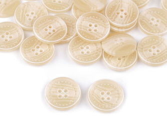 Knoflík s imitací prošití velikost 32", 40" - 50 ks - 2 (40") béžová světlá