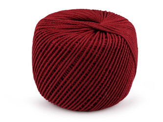 Bavlněná příze macrame Ø2 mm rozčesávací - 1 ks - 7 červená tmavá