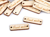 Dřevěná cedulka / ozdoba Handmade 10x30 mm - 100 ks - 2 přírodní