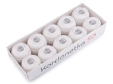 Příze Kordonetka 20 g - 10 ks - 8002/50 bílá