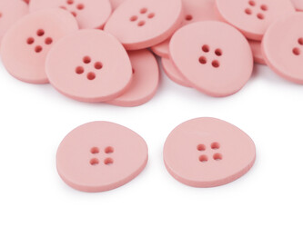 Knoflík velikost 40", 48" - 50 ks - 2 (48") pudrovo-lososová