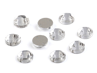 Broušené kamínky našívací Ø8 mm - 672 ks - crystal