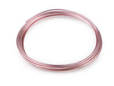 Drát hliníkový Ø1,8 mm - 1 ks - 3 růžová sv.