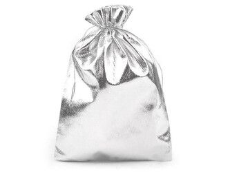 Dárkový pytlík 16,5x23 cm lurex - 50 ks - 1 stříbrná
