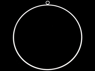 Kovový kruh Ø50 cm lakovaný - 1 ks - 2 bílá