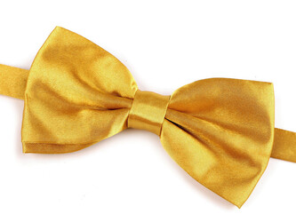 Saténový párty motýlek jednobarevný - 1 ks - 10 zlatá