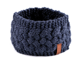 Dámská / dívčí zimní čelenka - 1 ks - 3 (vel. 56) modrá tmavá dívčí