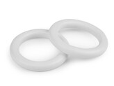 Dřevěný barevný kroužek vnější Ø70 mm - 10 ks - 1 bílá