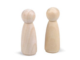 Dřevěná figurka k dotvoření 26x76 mm - 10 ks - přírodní sv.
