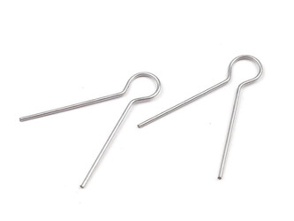 Očka na polystyrenové ozdoby / baňky - 100 ks - 1 stříbrná