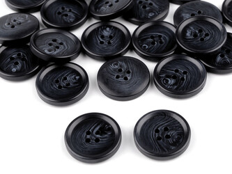 Knoflík oblekový velikost 24", 28", 32", 36", 40" - 20 ks - 10 (40") černá