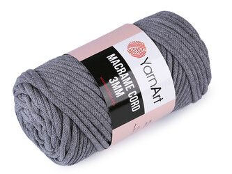 Pletací příze Macrame Cord 250 g - 1 ks - 7 (774) šedá
