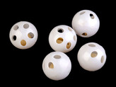 Chrastítko kulička Ø2,8 cm - 50 ks - bílá