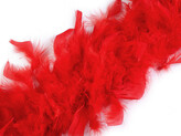 Bohaté boa - krůtí peří 60 g délka 1,8 m - 1 ks - 5 červená